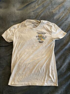 Nickelodeon SpongeBob White Crewneck T-Shirt with Black Logo. Unisex size Small